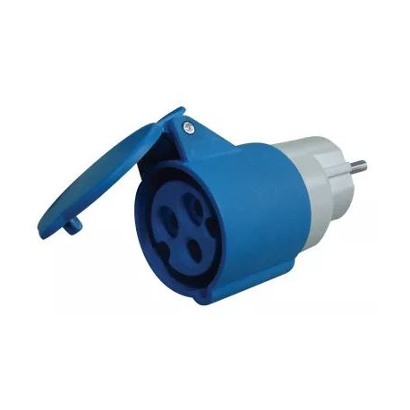 Adapter przemysłowy siłowy 16A 250V/2P+E 1F TICS-A ITEM:309.112 TRACON