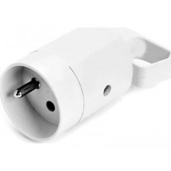 White grounded socket with...