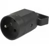 Gniazdo z uchem czarne z uziemieniem 16A 315-05 Viplast