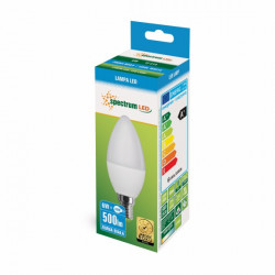 LED Candle Light Bulb E14 6W CW 230V Spectrum