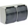 Koala double sockets 2x2P+Z surface-mounted white with flap 162-51 VIPLAST
