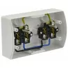 Koala double sockets 2x2P+Z surface-mounted white with flap 162-51 VIPLAST