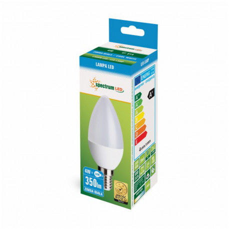 LED bulb E-14 4W 230V b.cold candle Spectrum