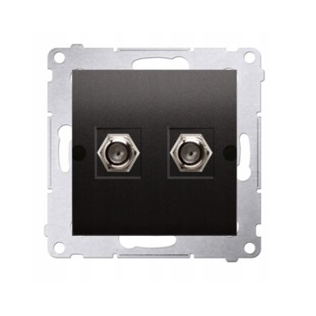 Simon54 Gniazdo SAT. podwójne DASF2.01/48 antracyt