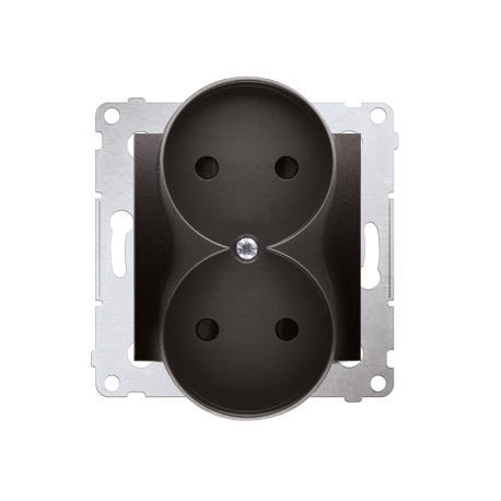 Simon54 Gniazdo podwójne bez uziemienia DG2MZ.01/48 antracyt SIMON