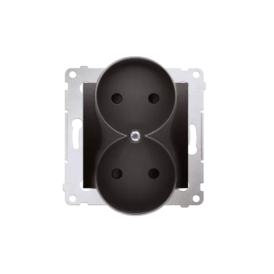 Simon54 Groundless double socket DG2MZ.01/48 anthracite