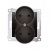 Simon54 Groundless double socket DG2MZ.01/48 anthracite
