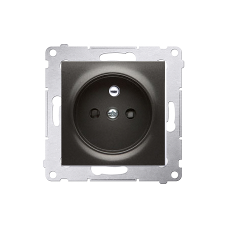 Simon54 Gniazdo wtyczkowe pojedyncze z uziemieniem DGZ1Z.01/48 antracyt