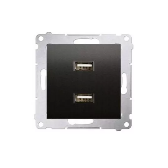 Simon54 USB double charger DC2USB.01/48 anthracite