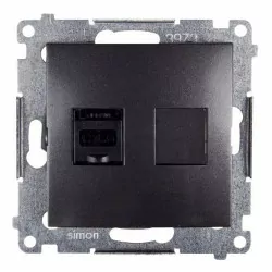 Simon54 Gniazdo komputerowe RJ45 pojeduyńcze D61.01/48 antracyt