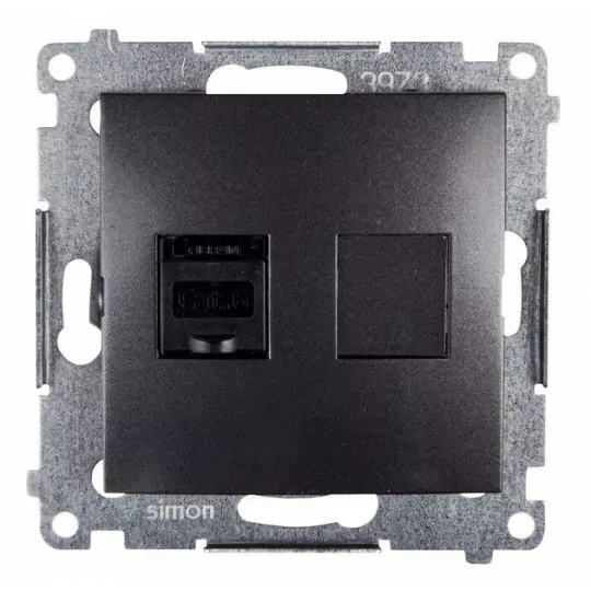Simon54 RJ45 single computer socket D61.01/48 anthracite