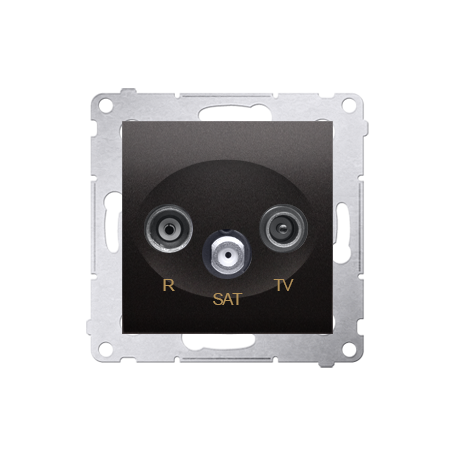 Simon54 Gniazdo Antracyt RTV-SAT przelotowe DASP.01/48 antracyt SIMON54