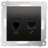 Simon54 RJ45 computer + RJ12 telephone socket D5T.01/48 anthracite