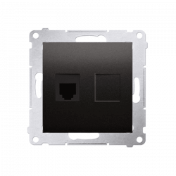 Simon54 Gniazdo tel. poj. RJ12 DT1.01/48 antracyt