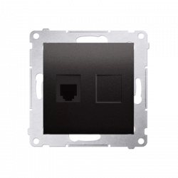 Simon54 Gniazdo tel. poj. RJ12 DT1.01/48 antracyt