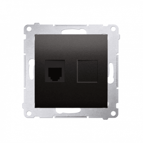 Simon54 Gniazdo tel. poj. RJ12 DT1.01/48 antracyt