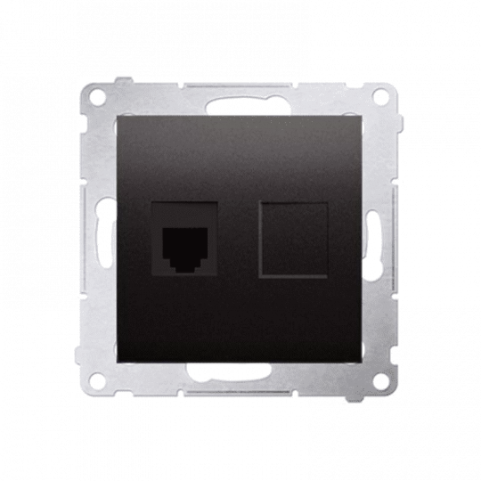 Simon54 Single RJ12 telephone socket DT1.01/48 anthracite