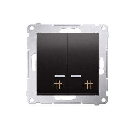 Simon54 Łącznik krzyżowy podwójny podświetlany DW7/2L.01/48 antracyt