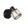 Lampa kinkiet DESALIA czarny kryształki E14 Vitalux