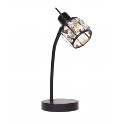 Lampka stołowa DESALIA-T MB czarna kryształki E14