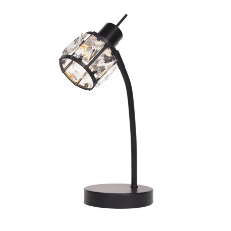 Lampka stołowa DESALIA-T MB czarna kryształki E14