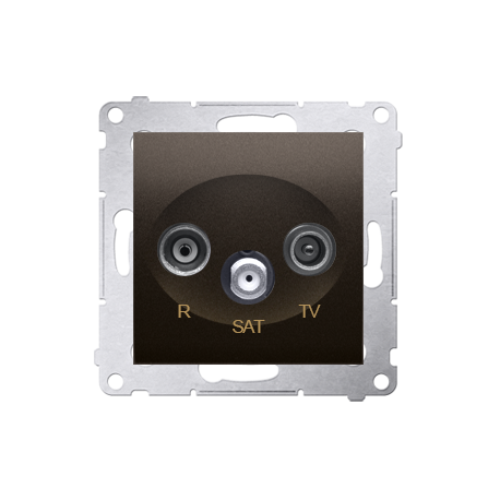 Simon54 Gniazdo antenowe końcowe RTV-SAT-SAT DASK2.01/46 brązowe