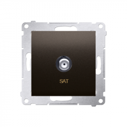 Simon54 Gniazdo satelitarne pojedyńcze DASF1.01/46 brązowy SIMON