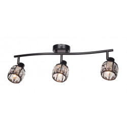 Lampa DESALIA-3 MB czarna kryształki 3xE14 Vitalux