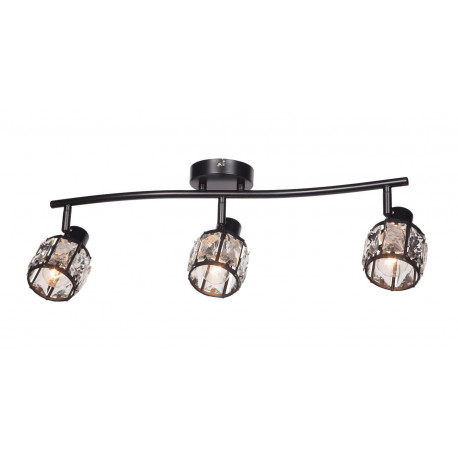 Lampa DESALIA-3 MB czarna kryształki 3xE14 Vitalux