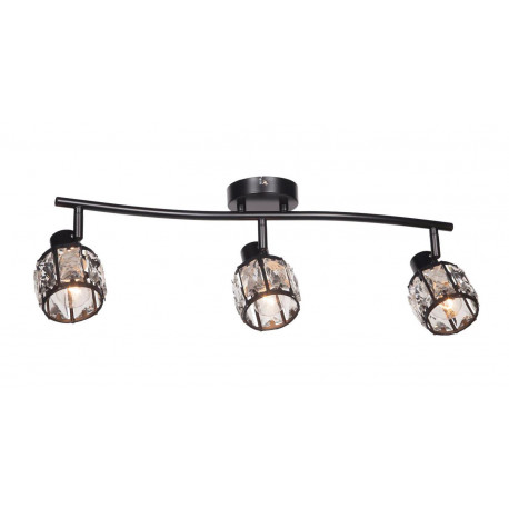 Lampa DESALIA-3 MB czarna kryształki 3xE14 Vitalux