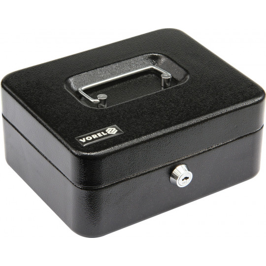 Money box 200x160x90mm black with keys 78622 VOREL