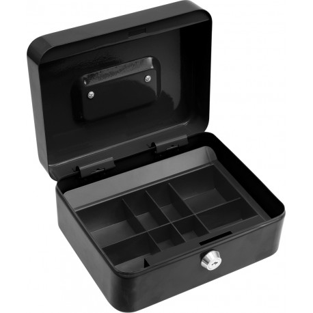 Kasetka na pieniądze 200x160x90mm czarna z kluczami 78622 VOREL