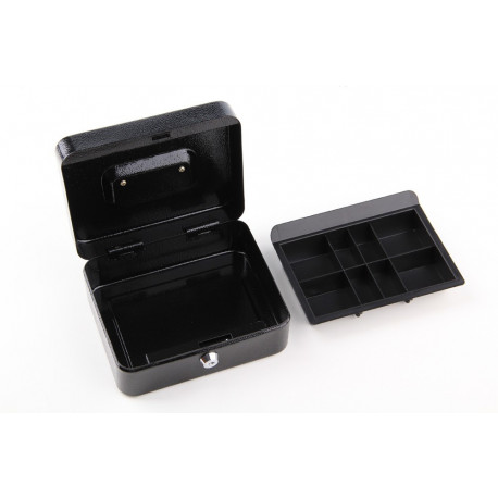 Kasetka na pieniądze 200x160x90mm czarna z kluczami 78622 VOREL