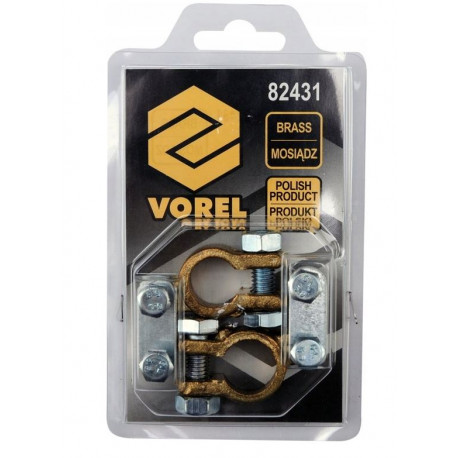 Klemy samochodowe miedziane zestaw 2 sztuk VOREL