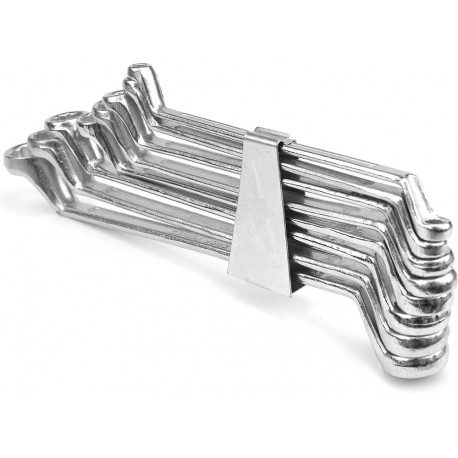 Klucze oczkowe odgięte 6-22mm zestaw 8 sztuk 52570 VOREL
