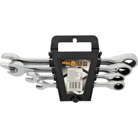 Klucze płasko-oczkowe z grzechotką 10-19mm 52661 VOREL Klucze płasko-oczkowe z grzechotką 10-19mm 52661 VOREL