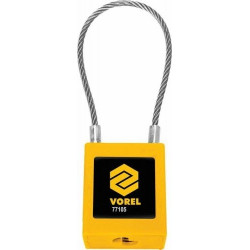 Kłódka powlekana nylonem z linką Vorel