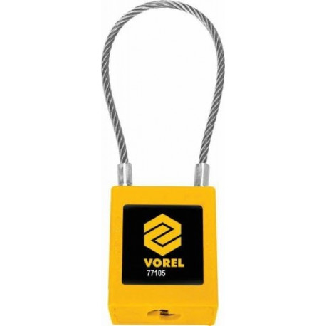 Kłódka powlekana nylonem z linką Vorel