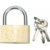 Brass padlock 35mm CB 3 keys 77350 Vorel