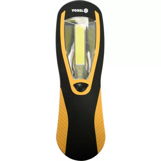 Lampka ręczna czarno-żółta LED COM Vorel