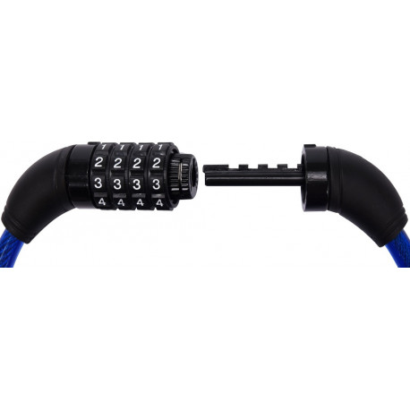 Linka rowerowa szyfrowa 10x1200mm niebieska Vorel