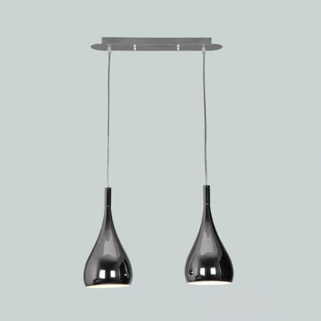 CORRADO-2D chandelier pendant underwire metal CHROM E27 40W