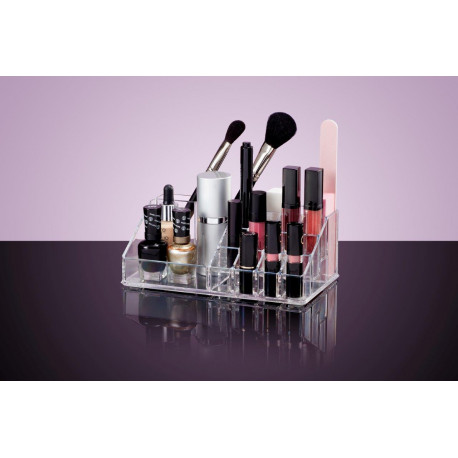 Organizer na kosmetyki crystal 4 przeźroczysty Fala
