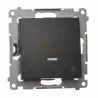 Simon54 Illuminated cross switch DW7L.01/49 black