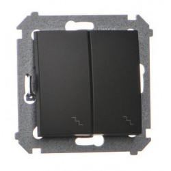 Simon54 Łącznik schodowy podwójny DW6/2.01/49 czarny mat