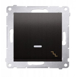 Simon54 Łącznik schodowy podświetlany DW6L.01/49 czarny