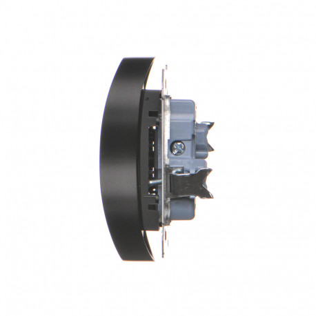 Simon54 Gniazdo wtyczkowe podwójne z uziemieniem DGZ2MZ.01/49 czarny