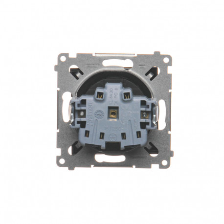 Simon54 Gniazdo wtyczkowe pojedyncze z uziemieniem DGZ1Z.01/49 czarny