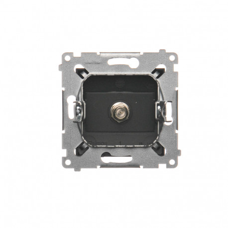 Simon54 Gniazdo antenowe typu „F” pojedyncze DASF1.01/49 czarny mat