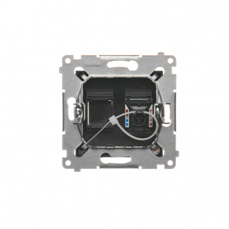 Simon54 Gniazdo komputerowe pojedyncze RJ45 D61.01/49 czarny